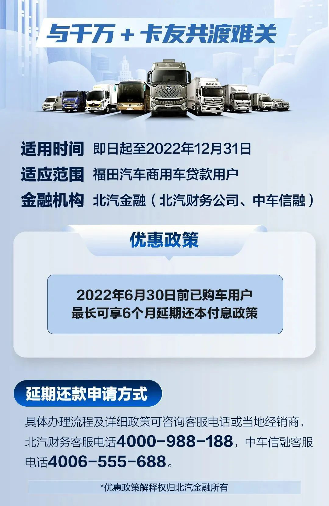 积极响应 | 麻将胡了2
推出商用车延期还贷政策 积极响应 | 麻将胡了2
推出商用车延期还贷政策
